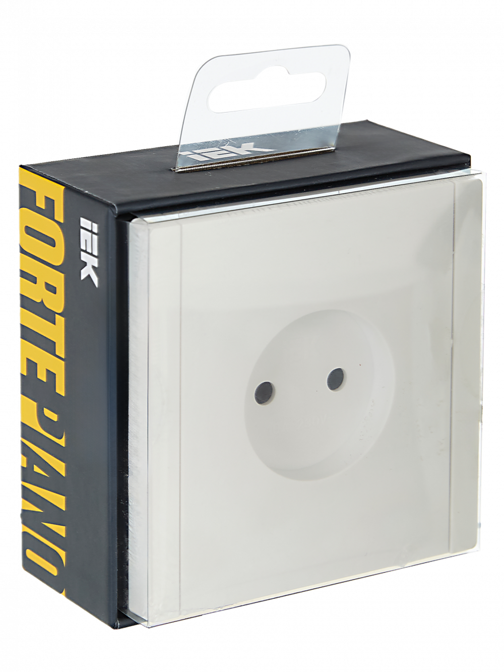 FORTE&PIANO Розетка 1-местная без заземления без защитных шторок винтовое крепление 10А FP218 белый IEK