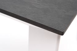 "Венето" обеденный стол из HPL 90х90см, цвет "серый гранит", каркас белый
