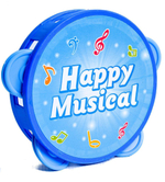 Бубен 10см, розовый блистер 383-11