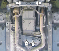 Усиленная защита Motodor кпп. 5 мм, алюминий. для Lexus GS 350 2008-2012,Lexus GS 350 2012-2020,Lexus GS 300 2005-2008 арт.35010