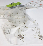 Тюль сетка с вышивкой розами Laime арт. Розуэлл DM8502 col. 08 (высота 290 см, Турция)