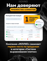 ROVNO Зажим для выравнивания плитки, 1,5мм, 500 шт.