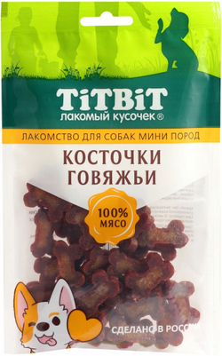 Лакомство TiTBiT для собак мини пород, Трубочки из мяса Утки , 100 г х 3 упаковки