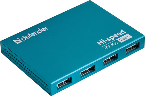 Переходник Defender USB 2.0 (F), USB 2.0 (M) голубой