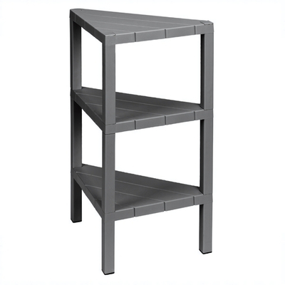 Этажерка угловая nature 3 полки 330х330х725 мм (серый)