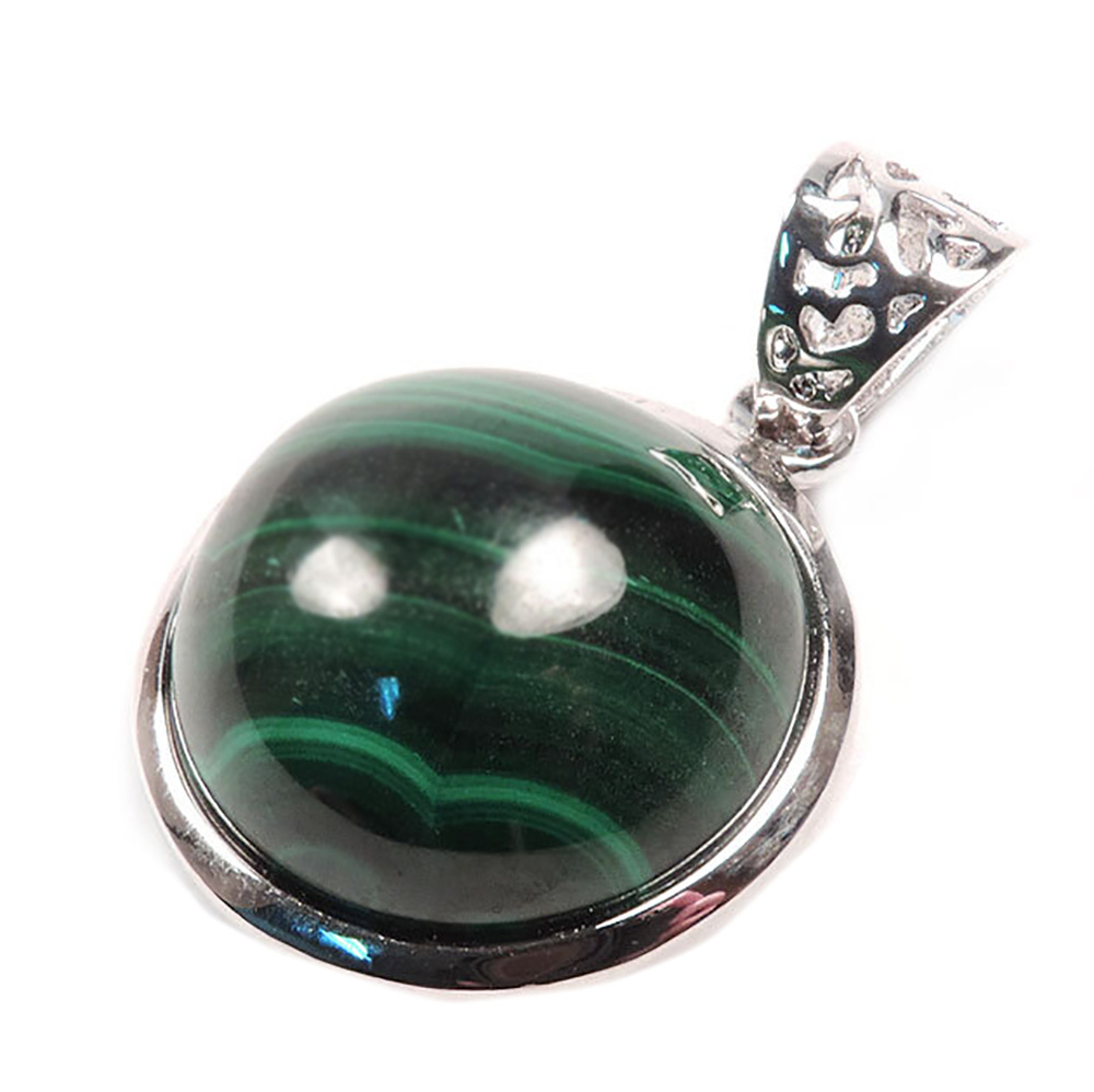 Кулон "Круг" малахит асс.