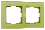Рамка на 2 поста фисташковый