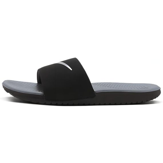 Nike Kawa Slide 'Black Metallic Silver'