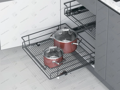 S-2331-A Выдвижная корзина на распашной фасад в базу 350 мм, Starax, направляющие Blum Tandem, (310-