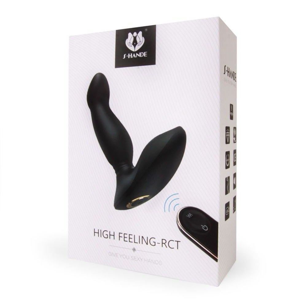 Черный массажер простаты High Feeling-RСT - 13,2 см. (Цвет: черный)