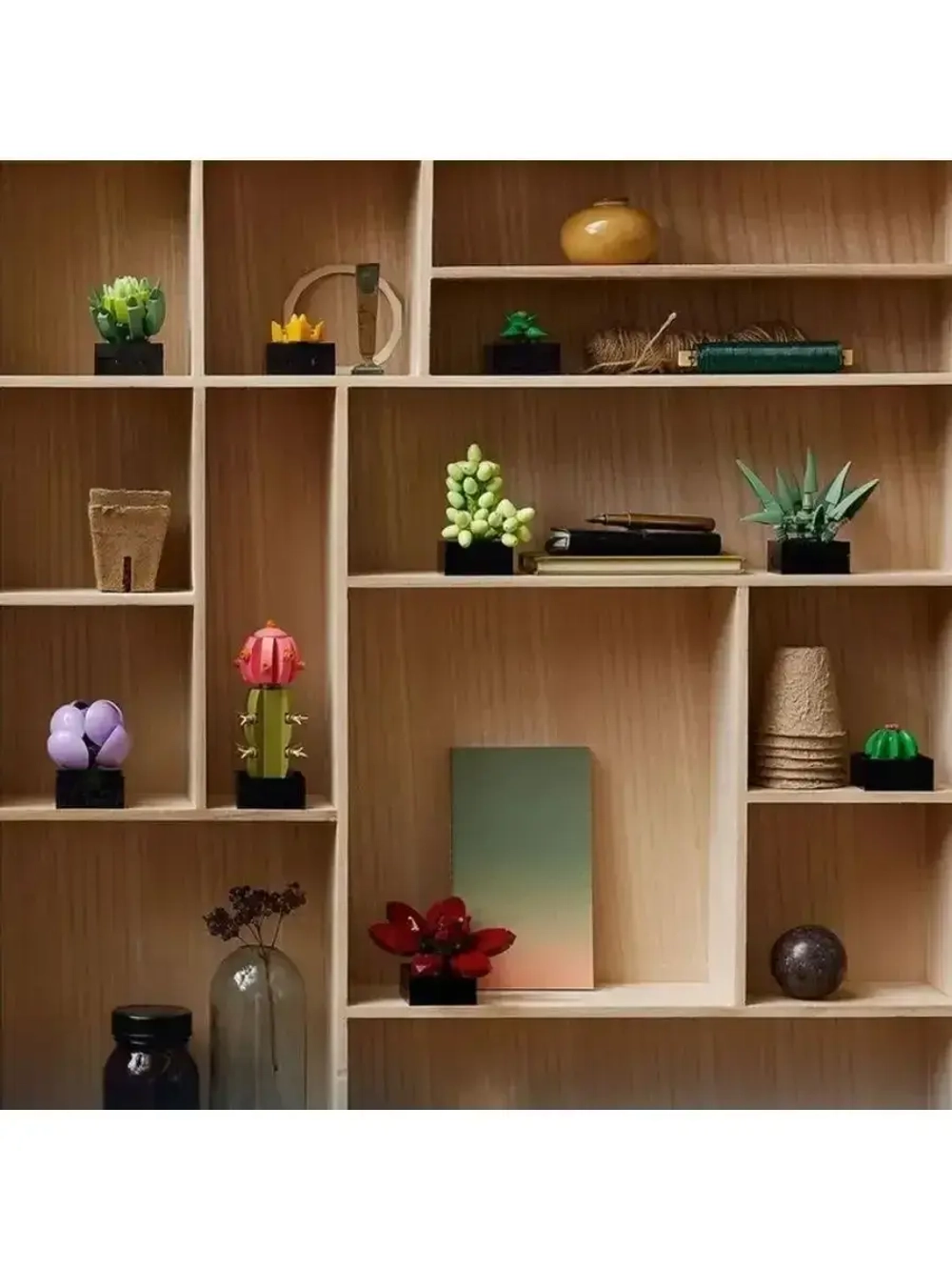 Конструктор Цветы Суккуленты 771 деталь 88039/подарок