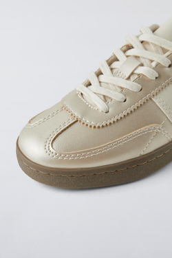 ZARA БЛЕСТЯЩИЕ КРОССОВКИ, ЗОЛОТИСТЫЙ