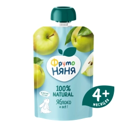 Фрутоняня пауч пюре из яблок 90г с 4 месяцев