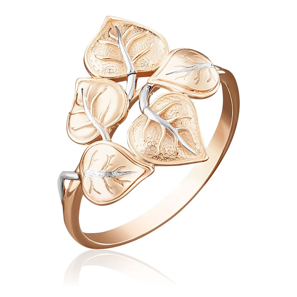 Кольцо «Ветвь» из красного золота