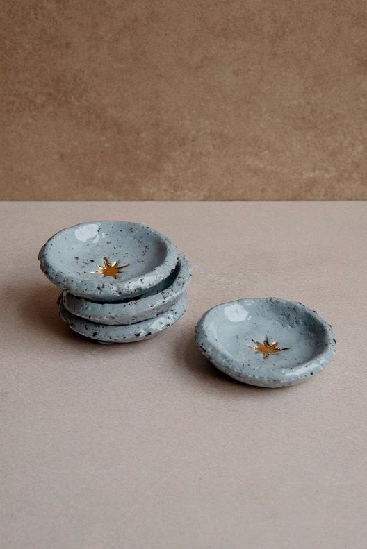 Тарелочка со звездой mini, голубая / insense