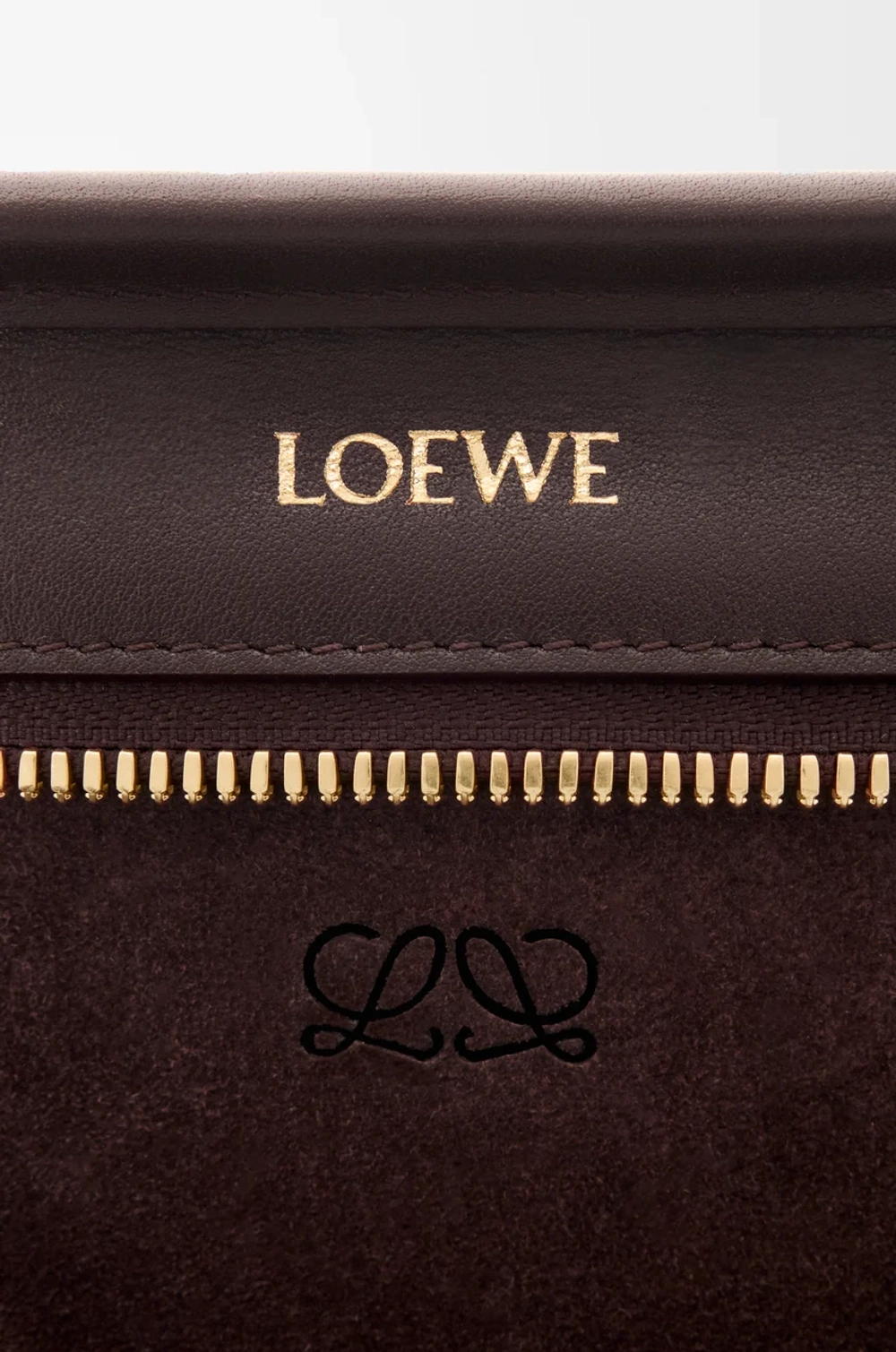 Loewe Маленькая сумка Amazona 180 из мягкой телячьей кожи, темно-каштановый