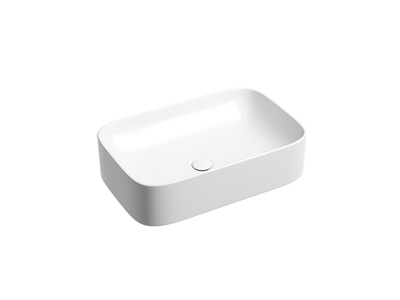 Умывальник чаша накладная прямоугольная (цвет Белый Матовый) Element 605x380x150мм