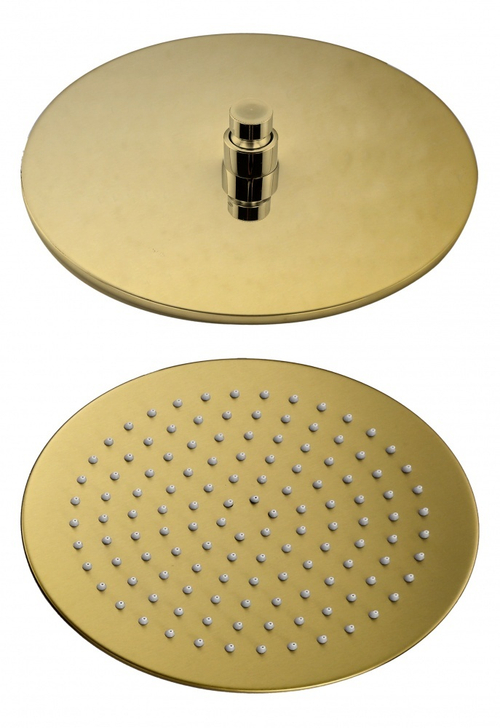 48-1D Лейка для душа метал круг. (Мат. Золото) 300 х 300  HansenPRO  (20/1шт)