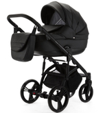 Детская коляска Adamex Lanti Deluxe 2 в 1 LN-SA2 (ЧЕРНАЯ КОЖА)