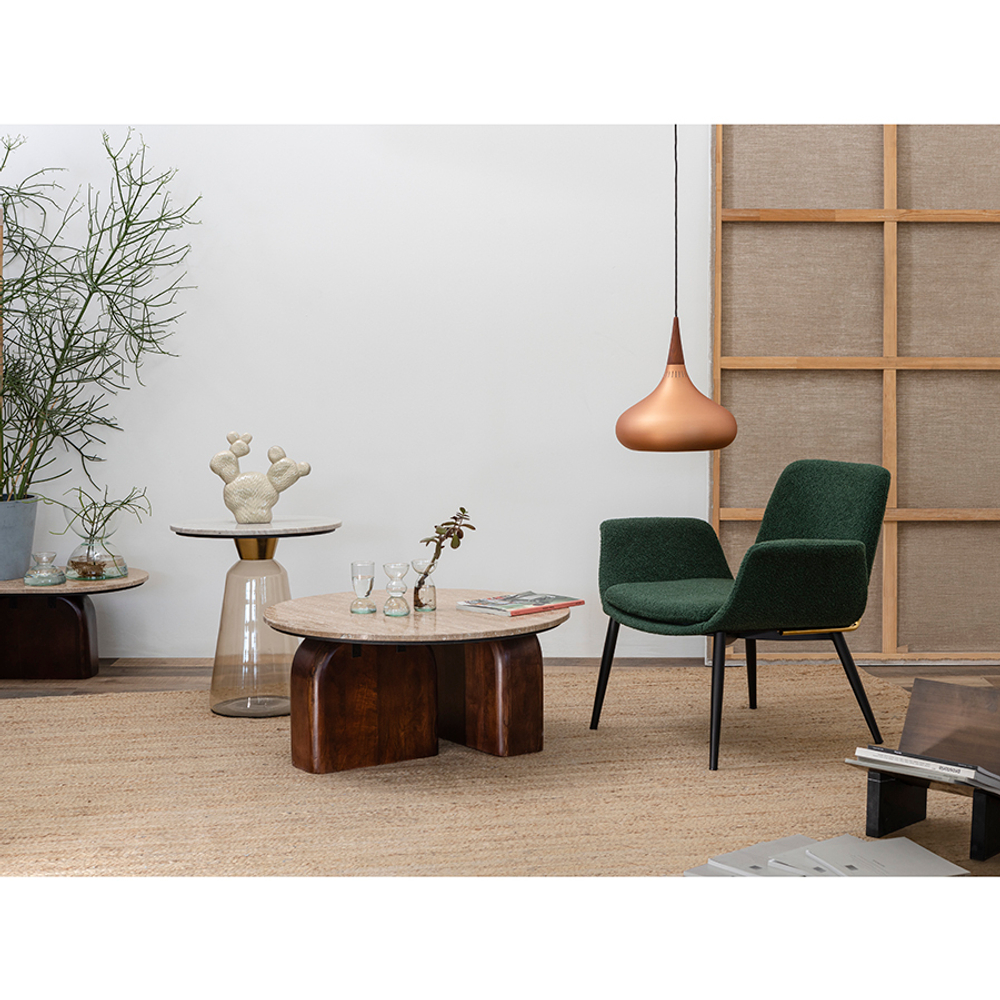 Лаунж-кресло hilde, букле, темно-зеленое