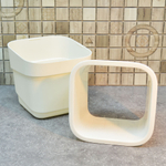 Горшок цветочный Hills фактурный 7л d221мм h207мм, молочный