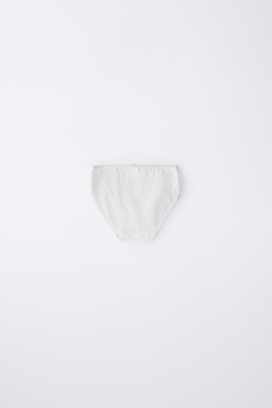 ZARA НАБОР ИЗ ДВУХ ТРУСОВ В СТИЛЕ ПЭЧВОРК С ЦВЕТАМИ В РУБЧИК, РАЗНОЦВЕТНЫЙ