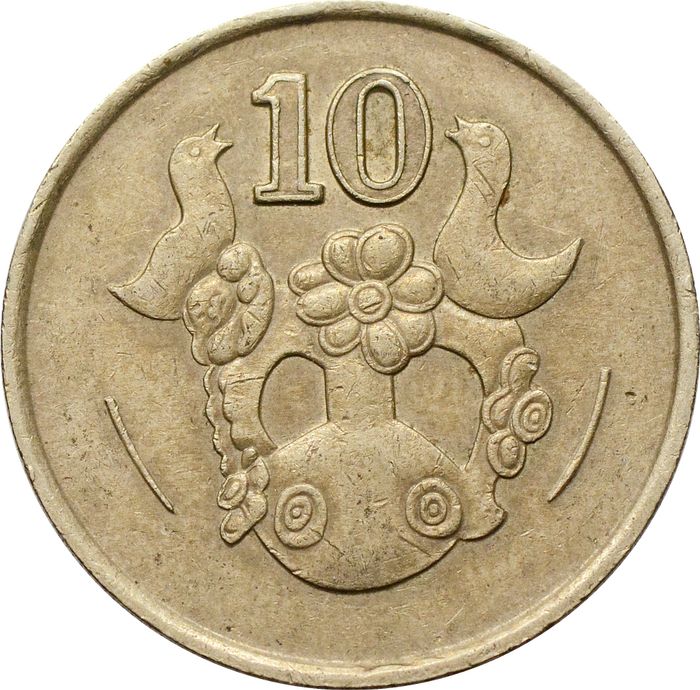 10 центов 1990 Кипр