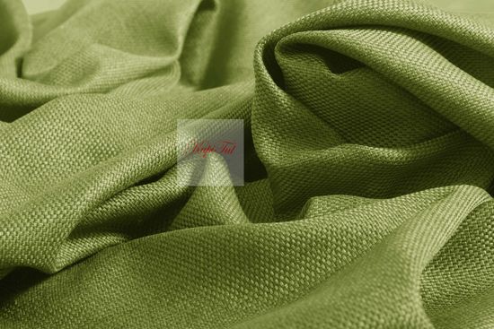 Длинные шторы. Тоскана (салатовый) рогожка.