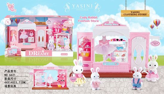 Игровой набор Cady Rabbit с набором мебели, магазин одежды", 6631