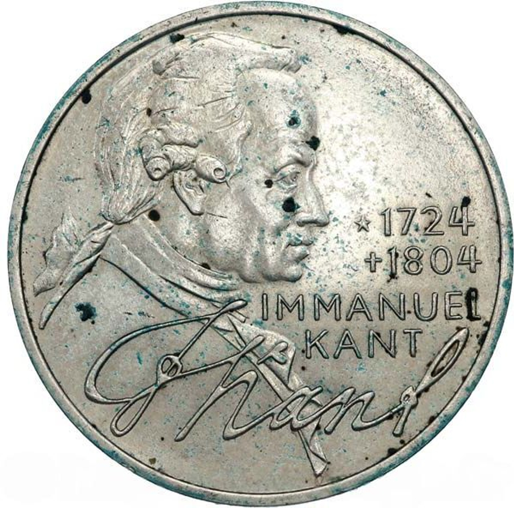 Germany, 5 Mark 1974 – Immanuel Kant Commemoration (Munich Mint - "D"), AU