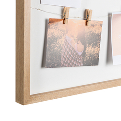 Фоторамка 38х38см Bergenson Bjorn с подсветкой Everyday белая/натуральное дерево