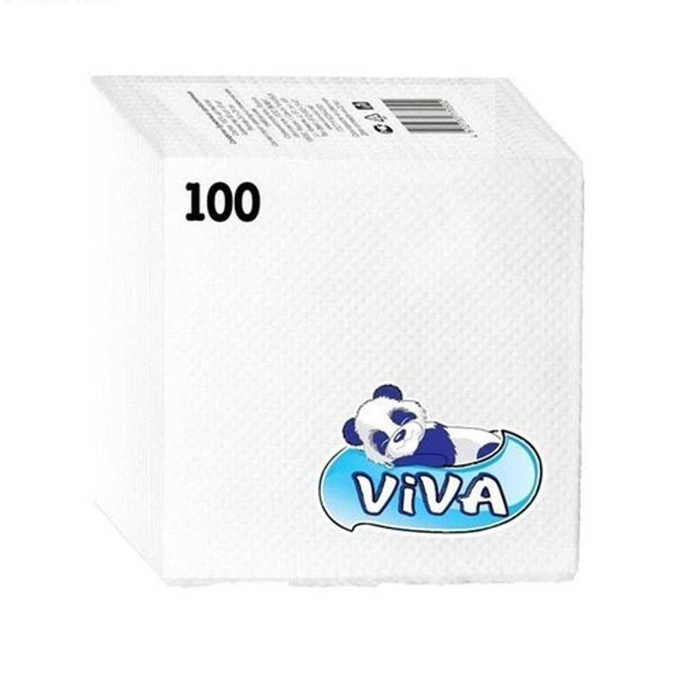Салфетки бумаж. "ВИВА" 100шт/48уп белая