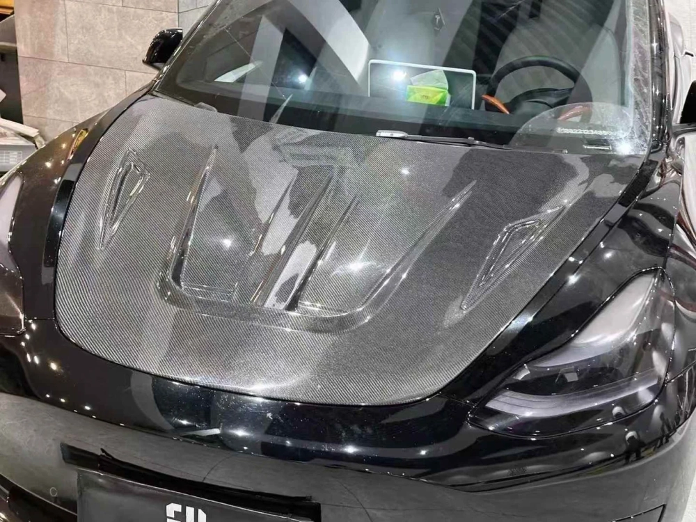 Карбоновый капот для Tesla Model 3 2017+ тесла накладка на капот