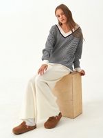 Джемпер для девочки 954 синий-молочный