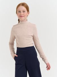 Бадлон с волнистым воротом "Бежевый меланж" 7+