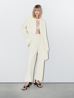 Massimo Dutti Блейзер из 100% льна - Studio, натуральный