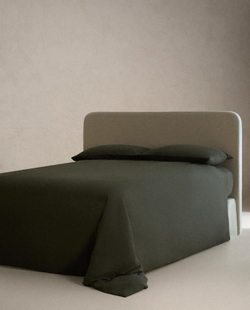 ZARA HOME ПОДОДЕЯЛЬНИК ИЗ СМЕСОВОГО КАШЕМИРА, СЕРЫЙ