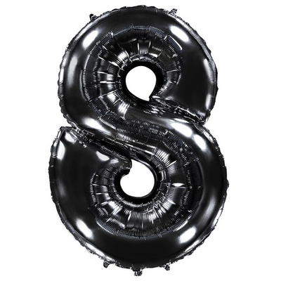 Цифра 8 "Черный" (40''/102 см)