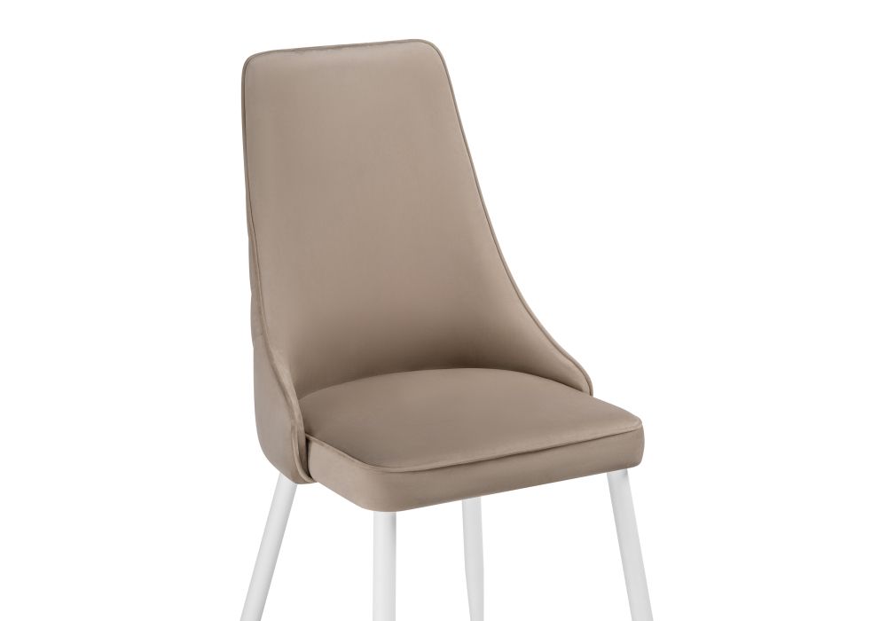 Стул на металлокаркасе Лорд бежевый / белый