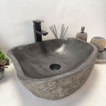 Раковина из речного камня RS-63393 (48*43*15) 0123
