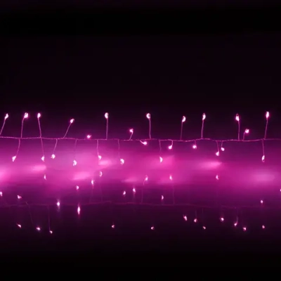 Гирлянда для дома 2,0 м 150 ламп LED «Мишура», IP-40, Розовый