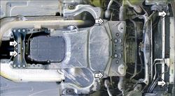 Защита картера Двигателя, КПП. 2 мм, Сталь. для Mercedes C-class 2000-2007 MOTODOR.01219