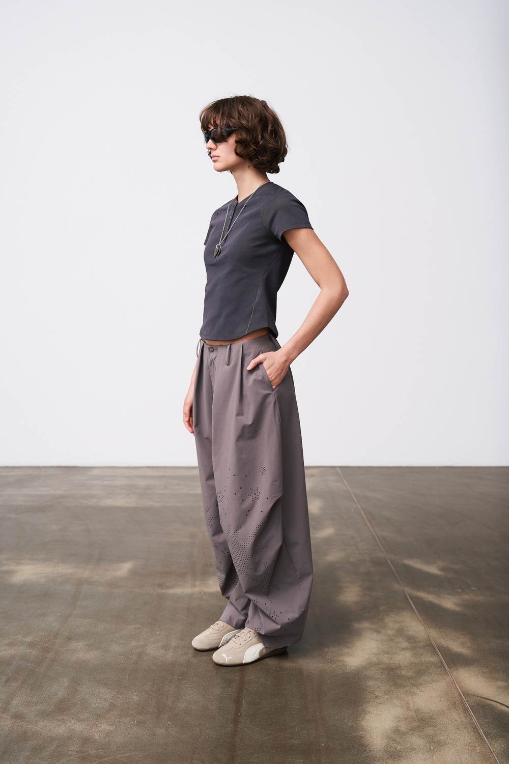 Брюки Nothomme Monterest Retro Wide-Leg Paratrooper Pants "Storm Grey" Women’s