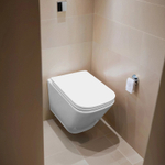 Унитаз подвесной Azario Armonia 340х480х360 безободковый, система смыва "Скрытое Торнадо", с быстросъемным сиденьем "Микролифт" (AZ-2403)