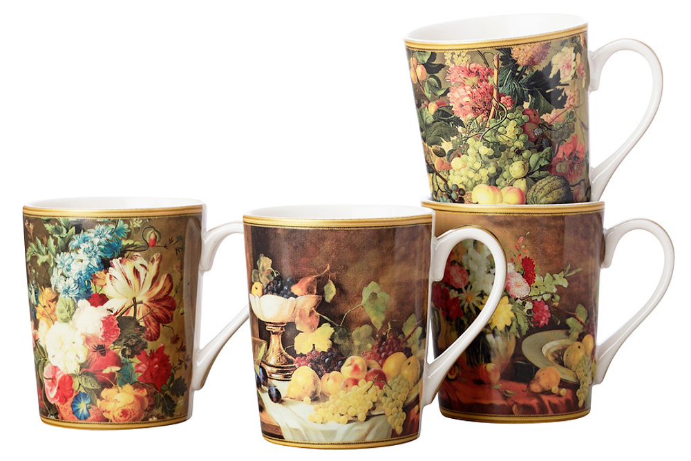 Набор из 4-х кружек Ван Бруссел в подарочной упаковке Casa Domani