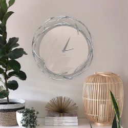 Часы настенные Арт Колор Серый агат Сильвер