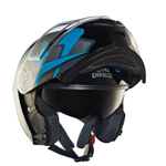 Шлем интеграл Royal Enfield, цвет - черно-синий, размер - L (600 мм), арт. RRGHEP000570 (HESS22014GLOSS BLACK & BLUE)