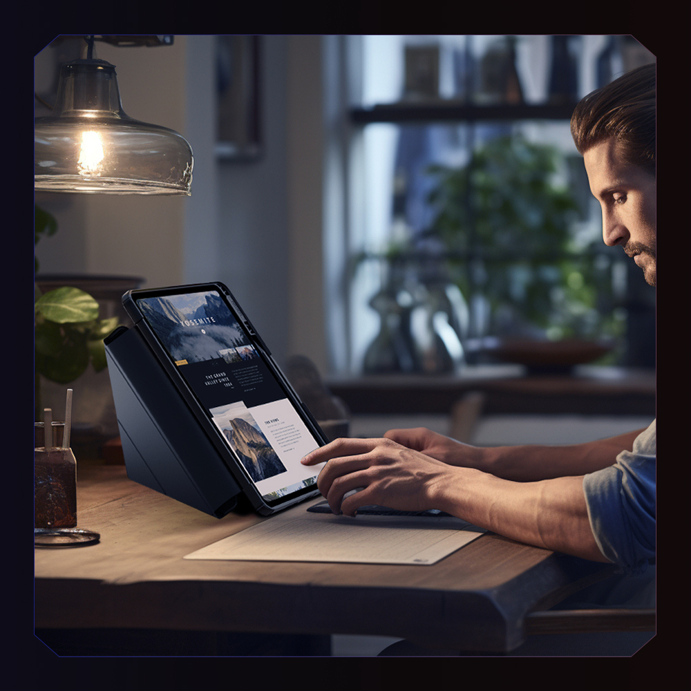 Чехол книжка для планшета Xiaomi Pad 8 и 8 Pro, серия Bumper Pro Case-Multi Angle Folding Style, многофункциональный складной стиль от Nillkin