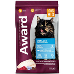 Корм для кошек AWARD Sterilized , 1.5 кг, белая рыба с клюквой и цикорием
