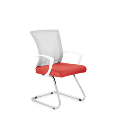 Кресло СН-800 Энжел белый Н/п Нео СН TW-71/Е02-к (серебристый/красный)